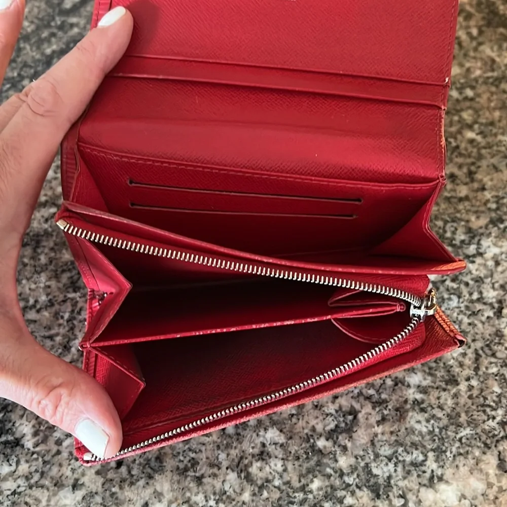 Louis Vuitton Epi Red Trifold Wallet